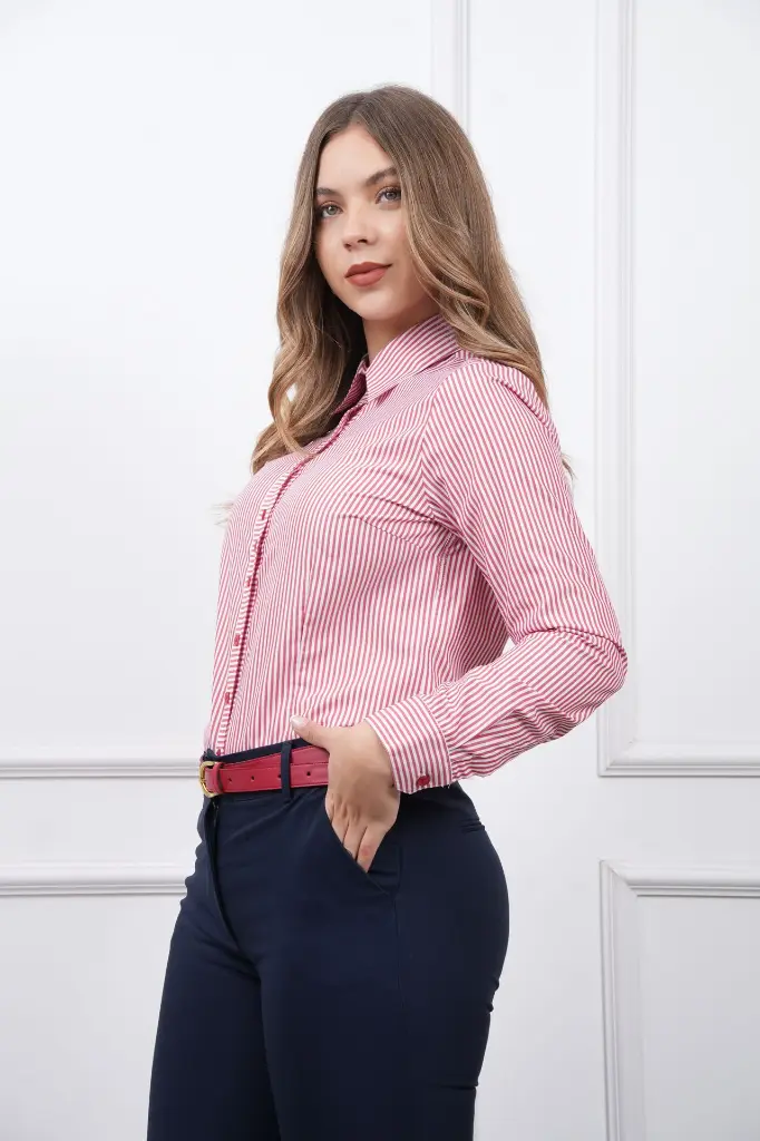blusa de mujer-blusa manga larga-Charlotte-rojo-large-cotton camisero-pantalon de vestir-Azahara-azul.webp
