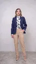 Blazer de mujer-Renata-Azul Navy-Lino Mirella-talla small-pantalon de vestir-azahara-beige.webp