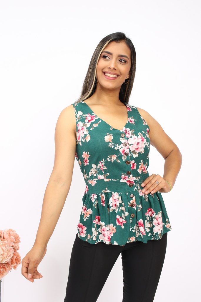 [100000003057] BLUSA VIVIANA (Verde Botella, S)