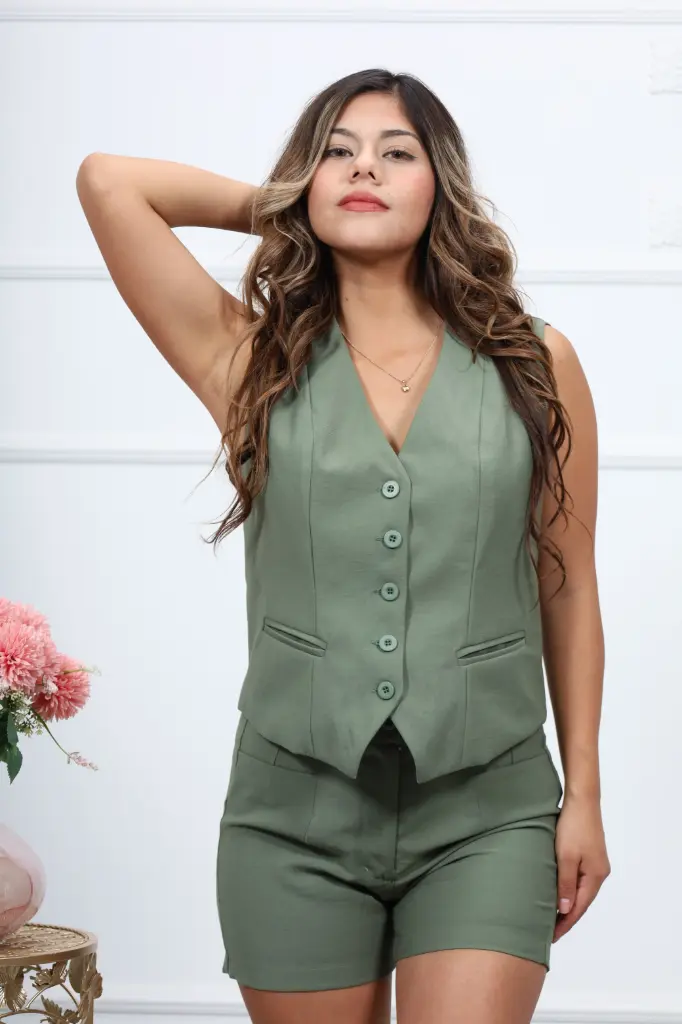 [100000006166] CHALECO GEORGINA (Verde Olivo, S)